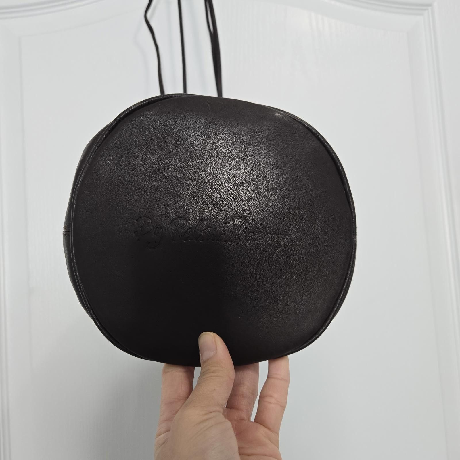 Paloma Picasso Vintage Paloma Picasso Leather Bucket Drawstring Bag Size ONE SIZE - 3 Thumbnail