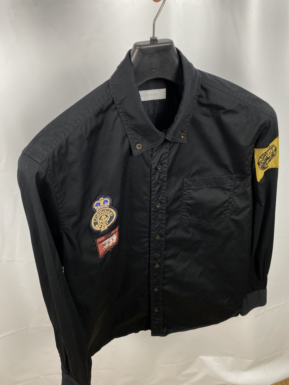 Cortigiani Cortigiani Luxury Shirt Button Up Badges Cotton size 48 Size US M / EU 48-50 / 2 - 6 Thumbnail