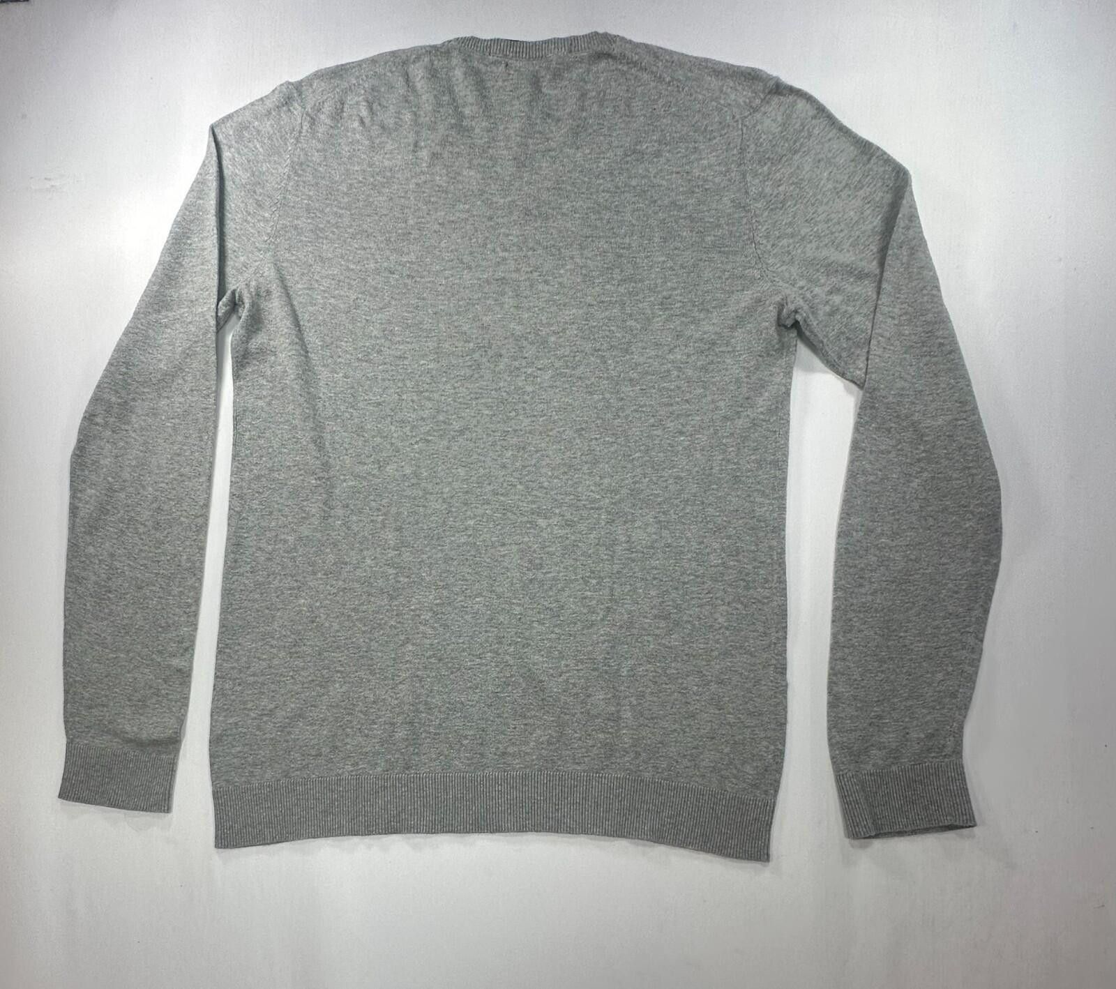 Gap Gap 100% Cotton V-Neck L/S Pullover Sweater Brown Men M Size US M / EU 48-50 / 2 - 2 Thumbnail