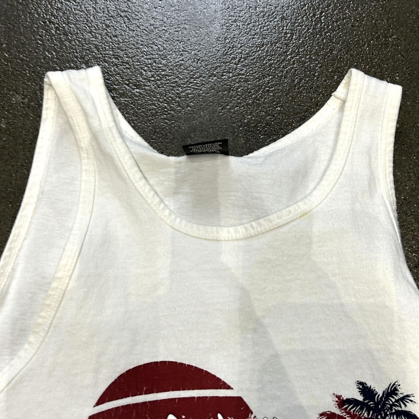 Vintage VINTAGE Las Vegas Shirt Mens XL White Graphic Tank Top Sleeveless Cotton Size US XL / EU 56 / 4 - 2 Thumbnail