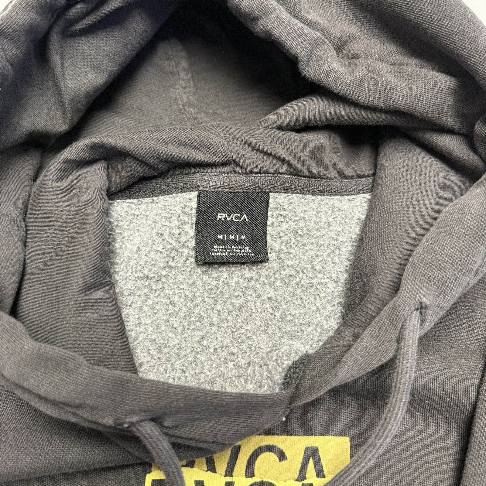 RVCA RVCA Hoodie Sweatshirt Mens Medium Faded Black Surf Skate Size US M / EU 48-50 / 2 - 14 Thumbnail