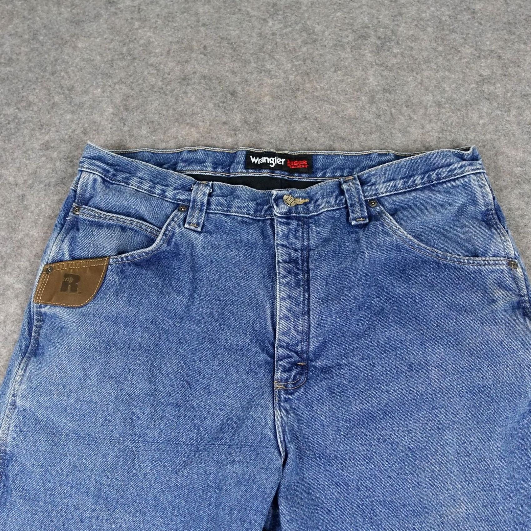 Wrangler Wrangler Riggs Workwear Jeans Mens 36x33 Blue Med Wash Relaxed Lined Insulated Size US 36 / EU 52 - 2 Thumbnail