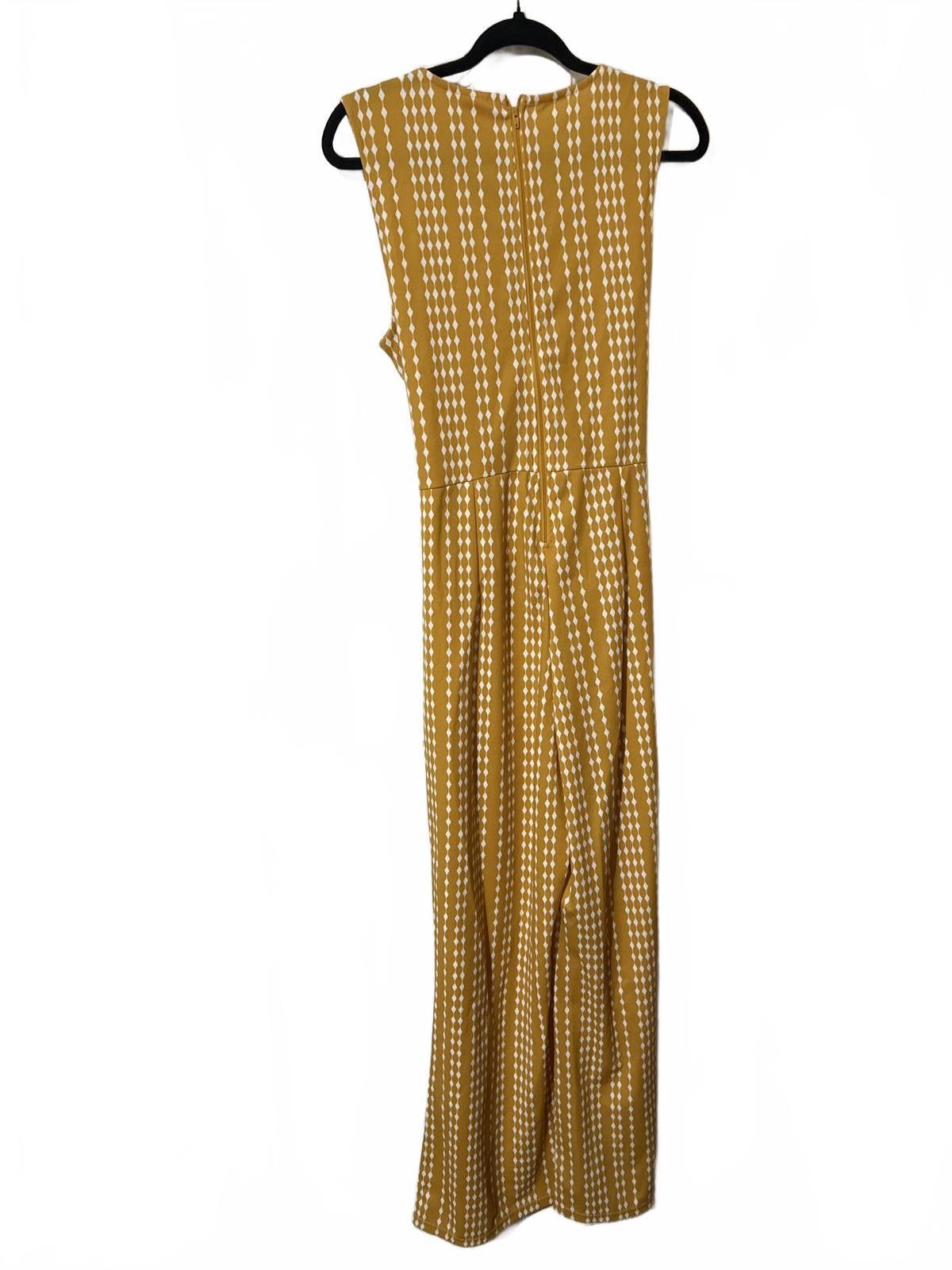 Roberto Collina 205 Collins Mustard Yellow Sleeveless Jumpsuit Belt L Size 36" / US 14 / IT 50 - 6 Thumbnail