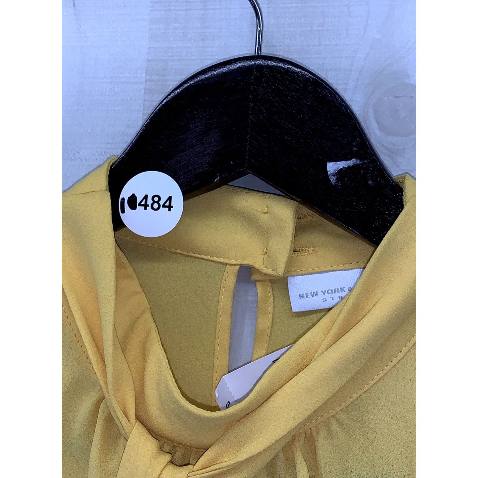 Vintage VINTAGE New York & Company Stretch Yellow Black Chiffon Sheath Dress Womens 10-NWT-10484 Size L / US 10 / IT 46 - 4 Thumbnail