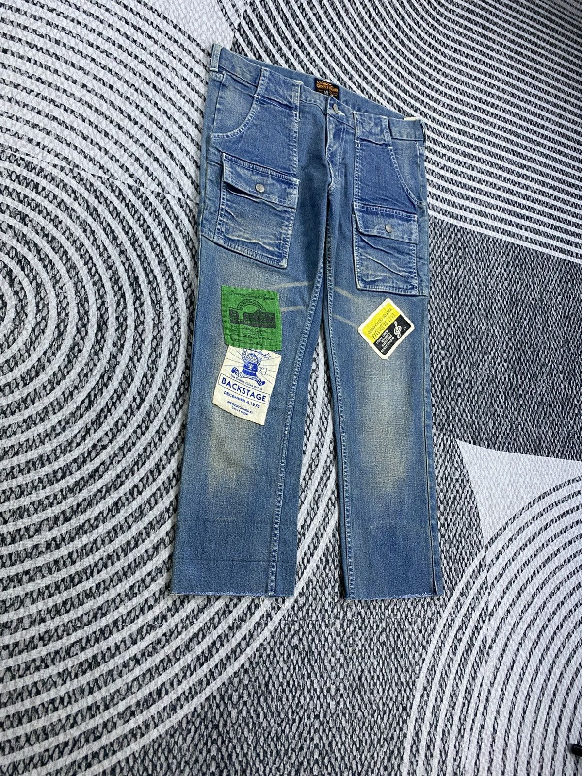 Hysteric Glamour Vtg Groovy Colors Hysteric Style Patches Bush Pants Jeans Size US 33 - 3 Thumbnail