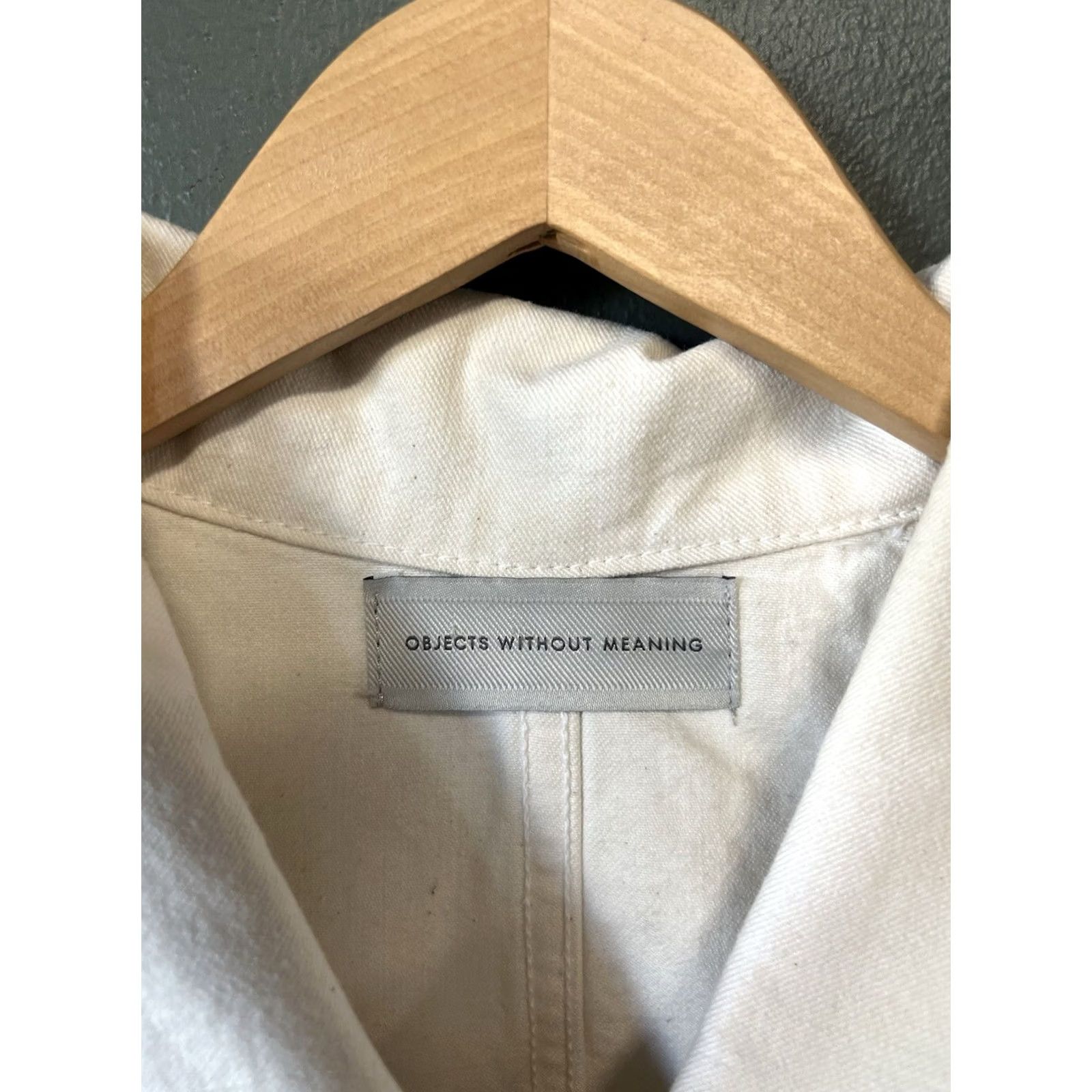 Vintage Objects Without Meaning Womens Jacket Shirt Denim White L Size Size L / US 10 / IT 46 - 3 Thumbnail