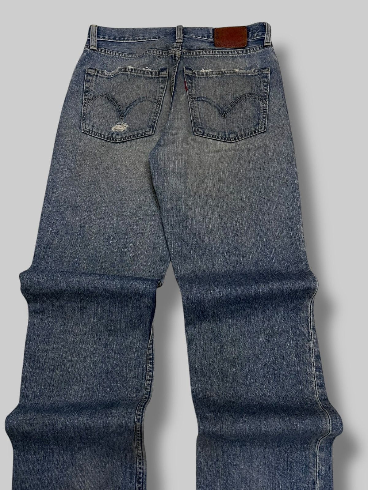 Levi's Vintage Clothing Vintage 1990s Designer Original Levis 502 Distressed Denim Size US 29 - 12 Thumbnail