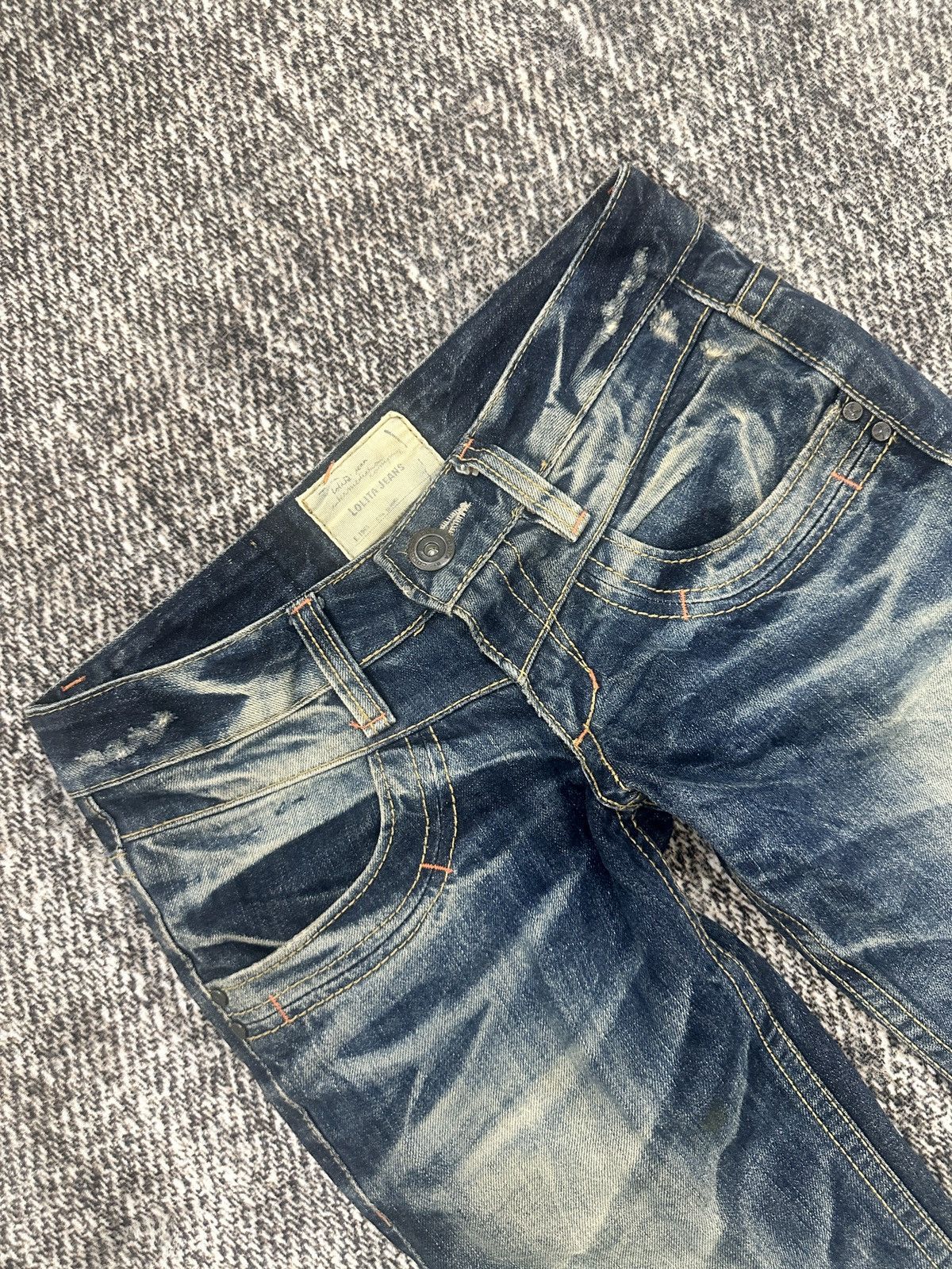 If Six Was Nine Lolita Distressed Denim Jeans Size US 30 / EU 46 - 2 Thumbnail