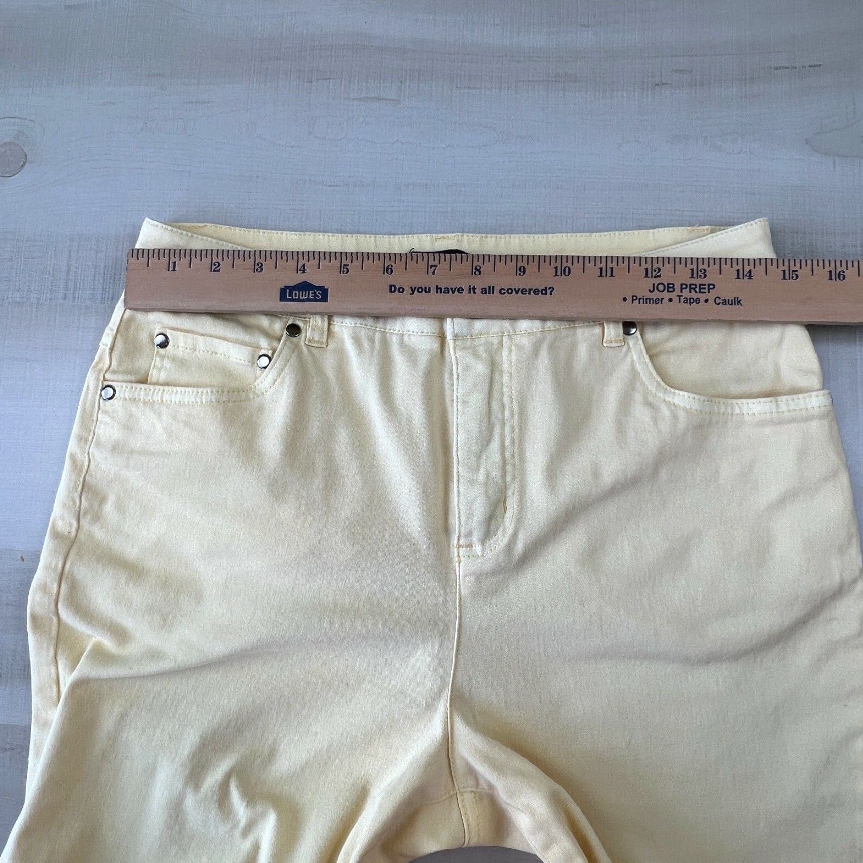 Vintage Devyn Lily Womens High Rise Yellow Capri Jeans 4 Ladies Size 27" / US 4 / IT 40 - 7 Thumbnail