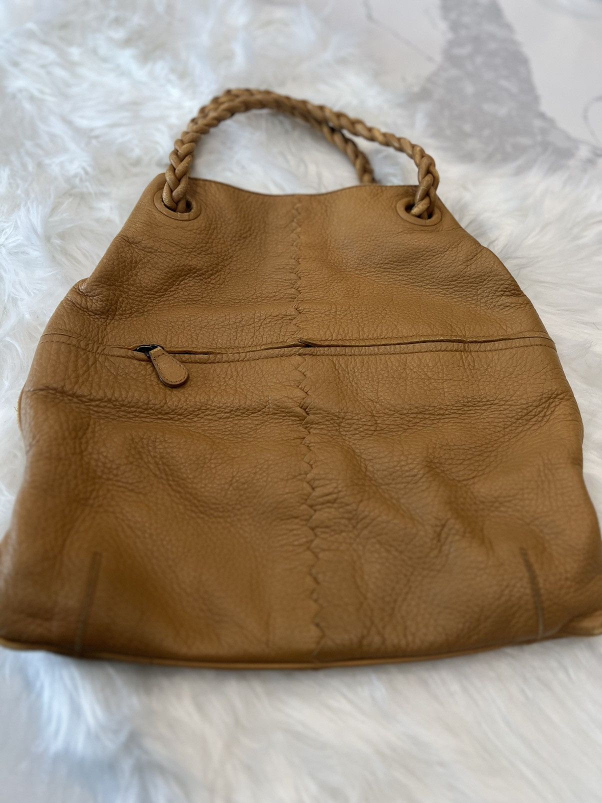 Bottega Veneta Vintage Bottega Veneta Cervo Hobo Bag – Camel Leather Size ONE SIZE - 7 Thumbnail