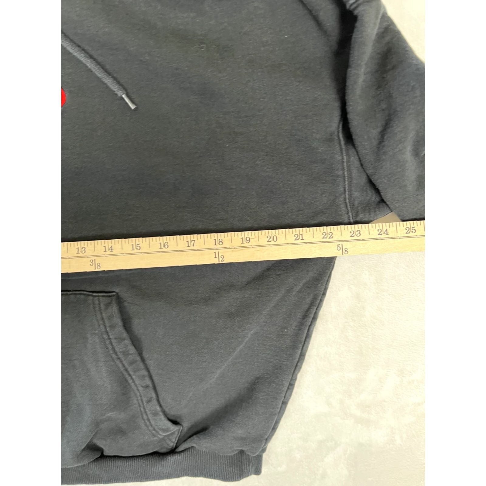 Vintage Parade Hoodie Mens Small Black Logo Patch Skater Pullover Fleece Sweatshirt Size US S / EU 44-46 / 1 - 5 Thumbnail