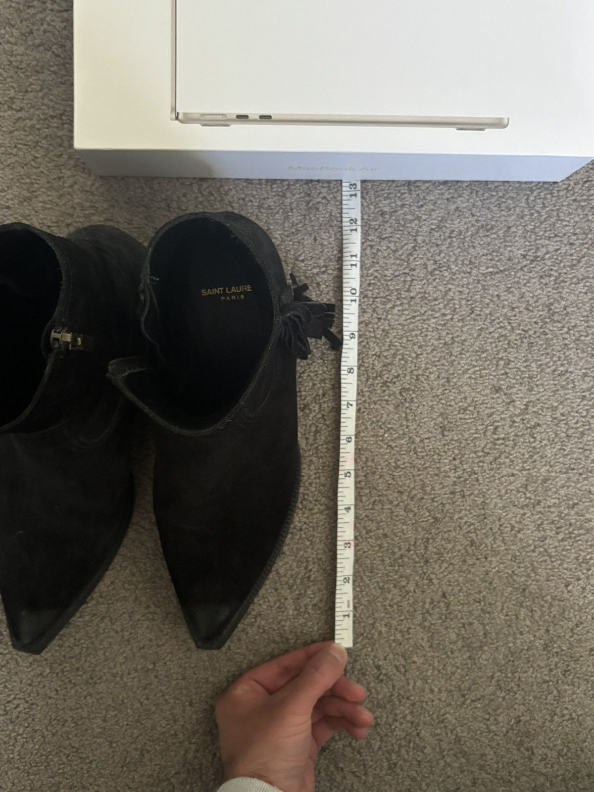 Saint Laurent Paris Saint Laurent Black Fringed Lukas Boots Size US 8 / EU 41 - 19 Thumbnail