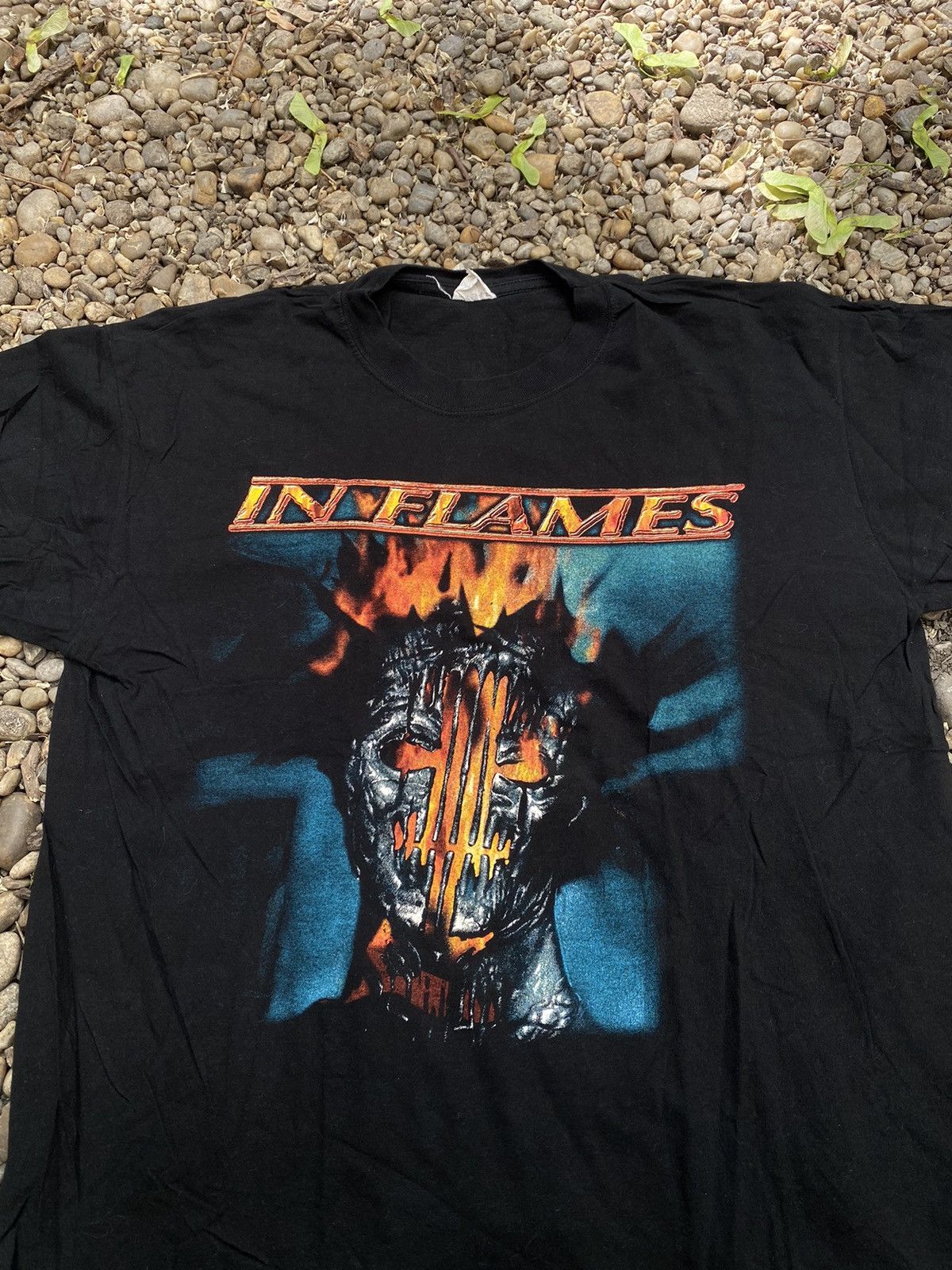 Band Tees × Vintage Vintage In Flames Rock Dark Metal T-Shirt Size US XL / EU 56 / 4 - 3 Thumbnail