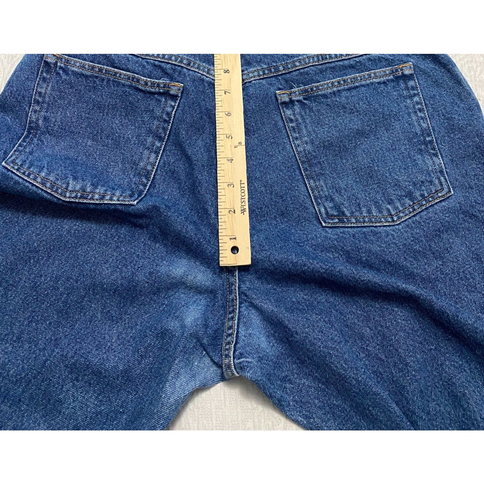 Vintage LL Bean Women's Jeans Size 16 Blue Denim Straight Hemmed 34x25 Size 24" / US 00 / IT 34 - 3 Thumbnail