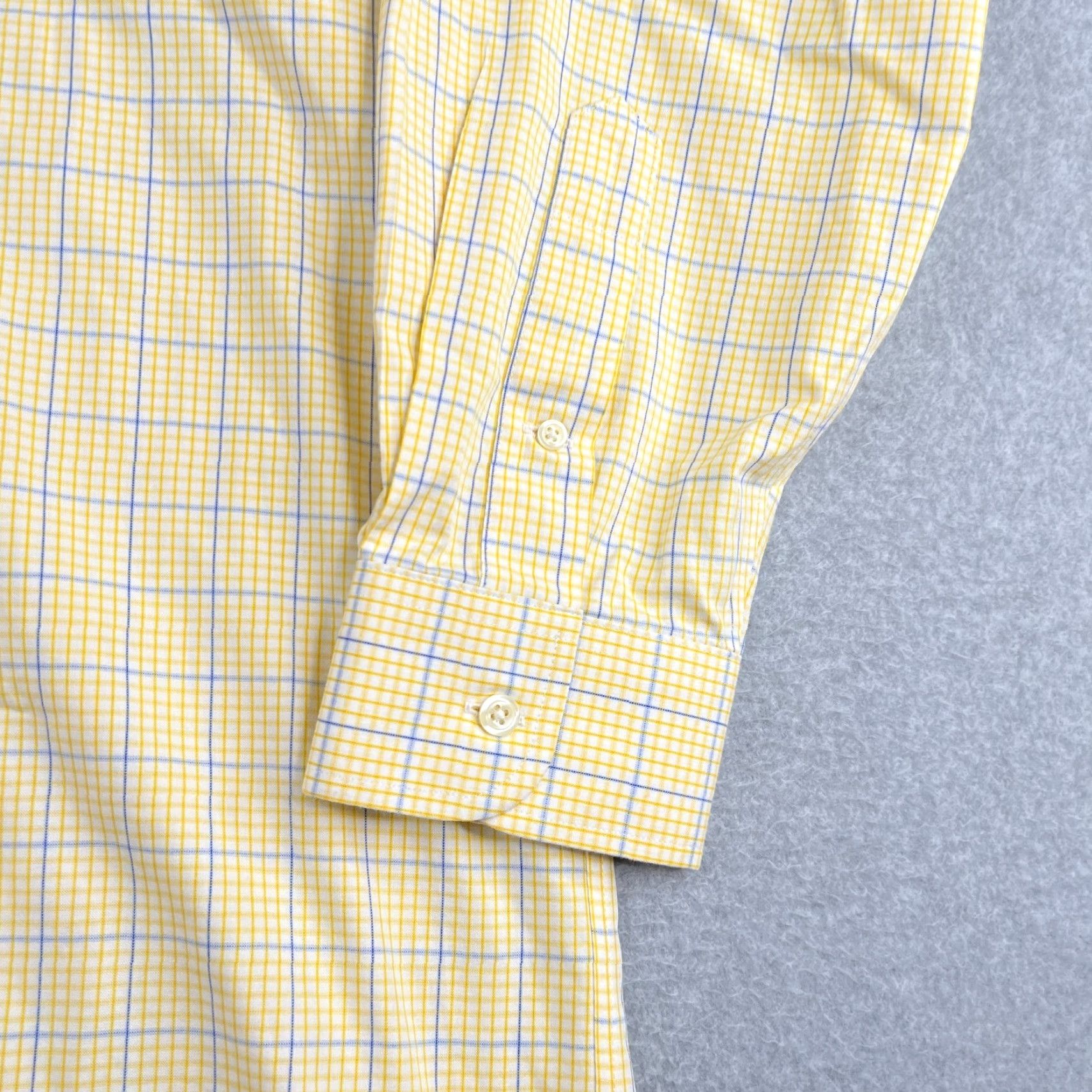 Vintage Paul Fredrick Shirt 17.5 Yellow Check Casual Button Up Long Sleeve Mens Size US XXL / EU 58 / 5 - 2 Thumbnail