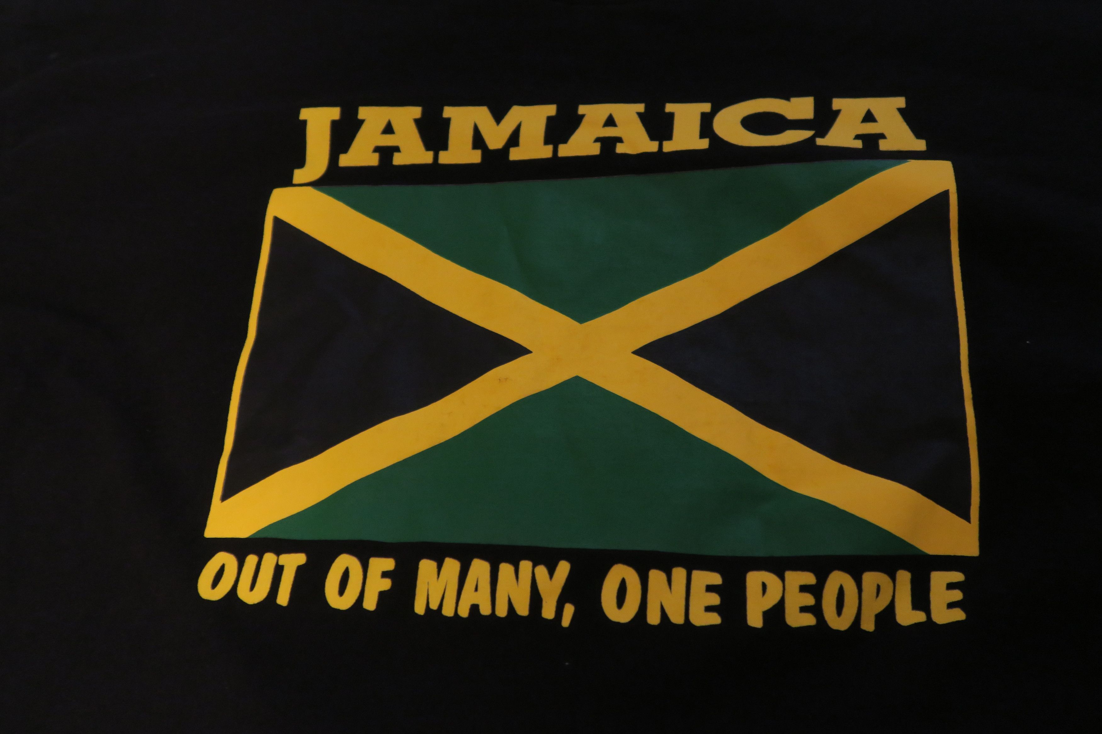 Vintage VTG Jamaica Flag Ringer T-Shirt Out of Many One People Size US XXL / EU 58 / 5 - 2 Thumbnail