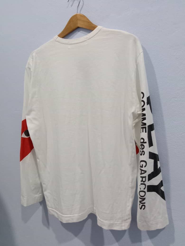 Comme des Garcons COMME DES GARCONS PLAY LONG SLEEVE SIDE LOGO TEE XL SIZE Size US L / EU 52-54 / 3 - 11 Thumbnail