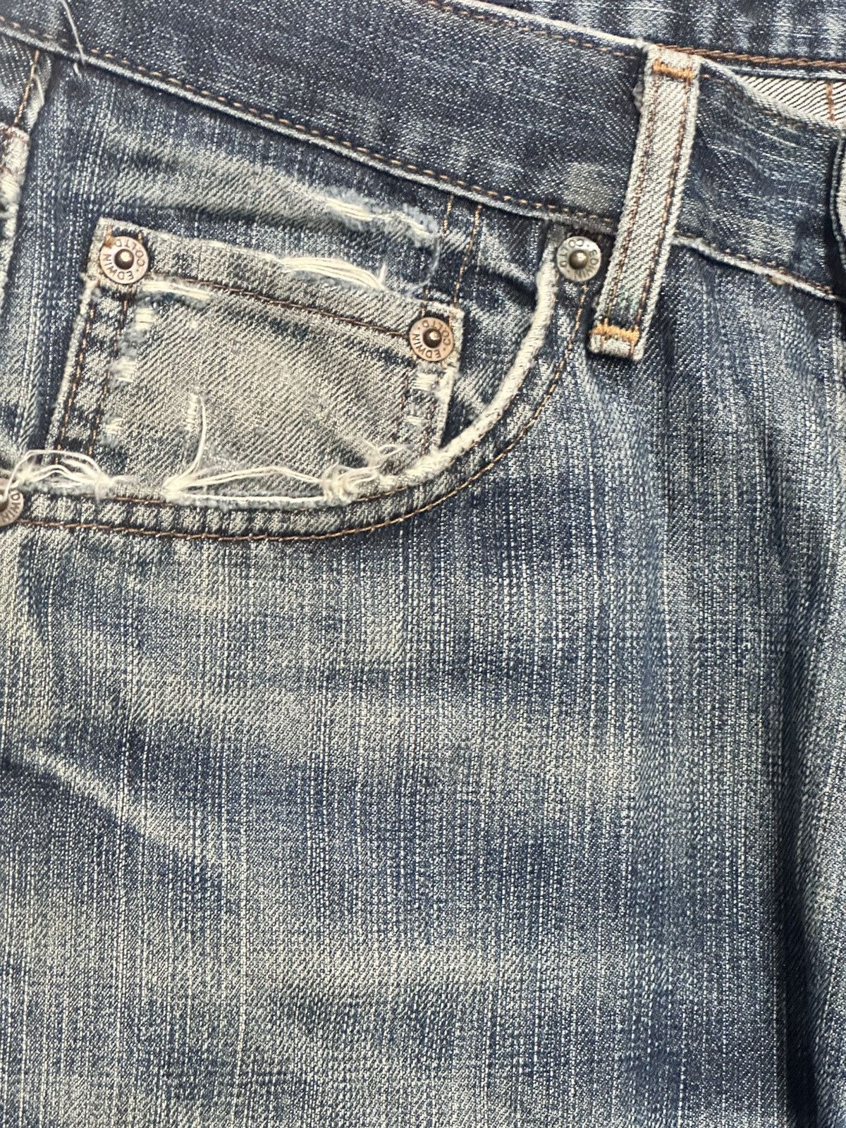 Edwin EDWIN 503 ZZ Vintage Distressed Japan Straight Jeans & Faded Size US 30 / EU 46 - 5 Thumbnail