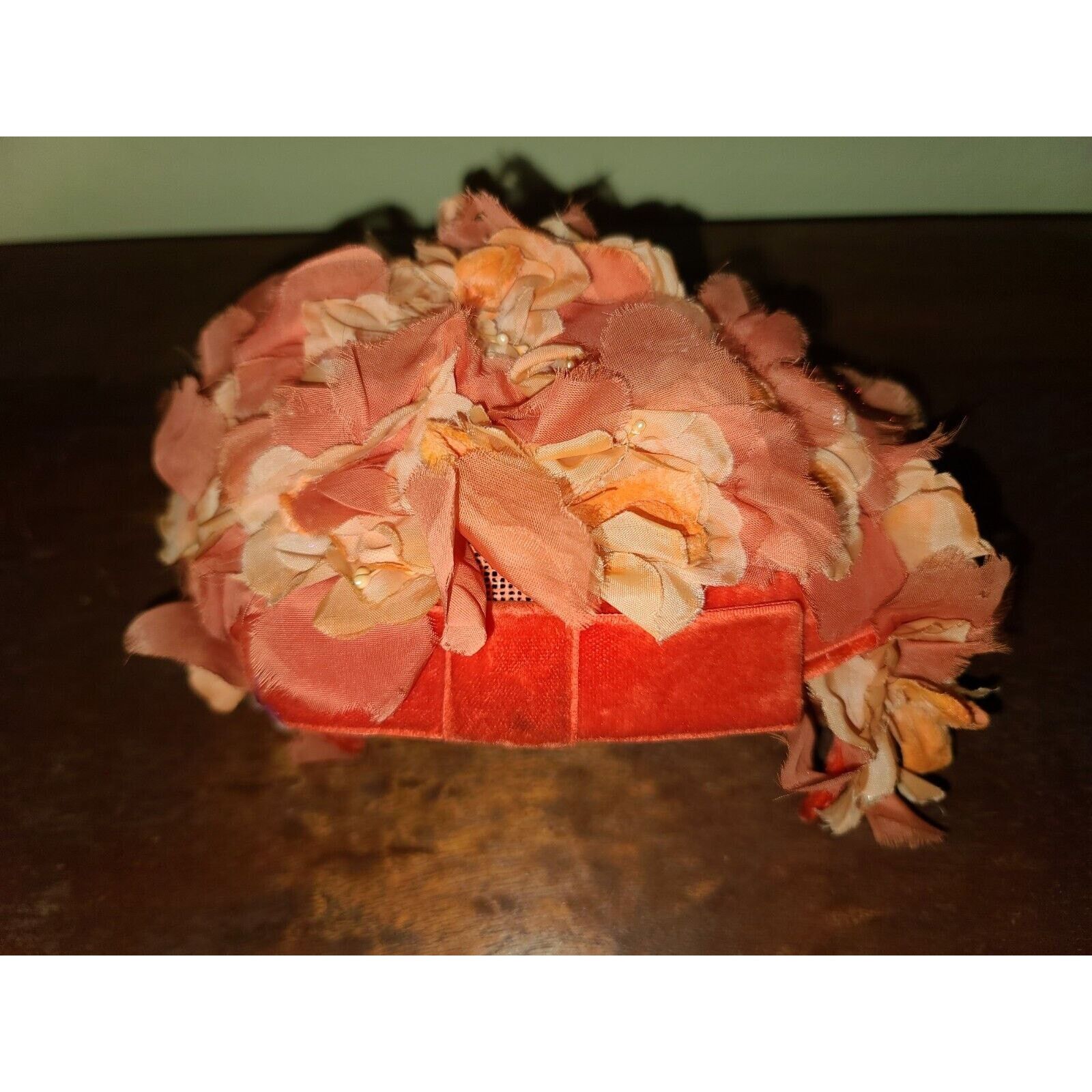 Other Antique Vintage Fascinator Floral Fascinator Cap Hat Velvet Size ONE SIZE - 4 Thumbnail