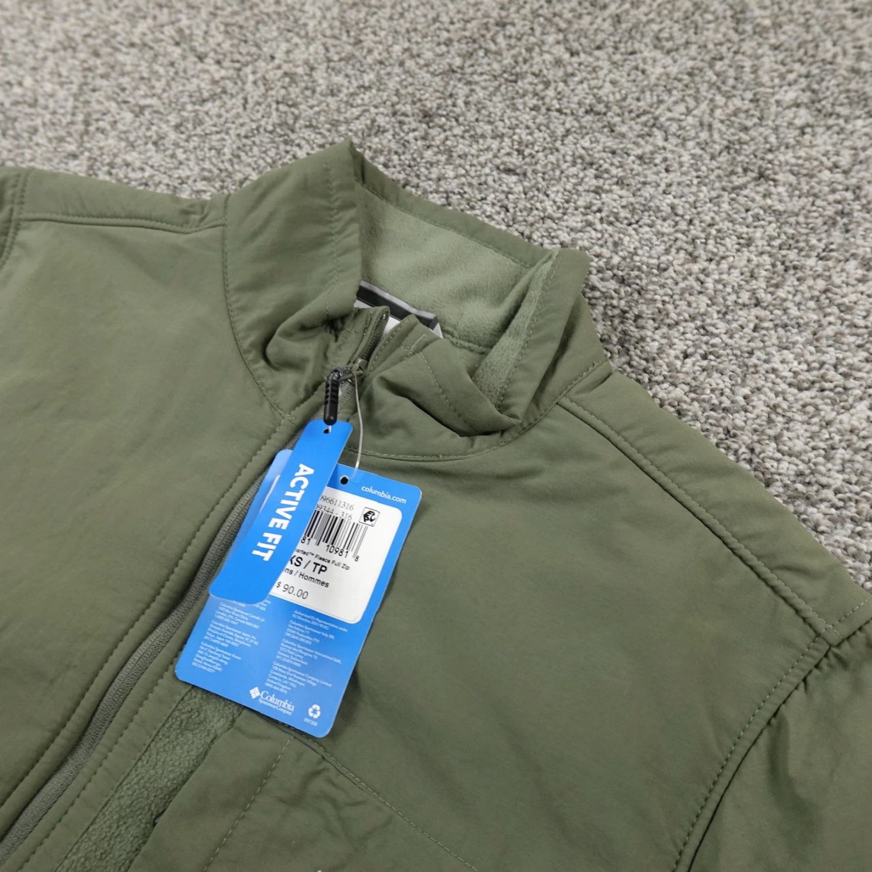 Vintage NEW Columbia Jacket Mens XS Green PFG Fleece Full Zip Fishing Outdoor Size US XS / EU 42 / 0 - 2 Thumbnail