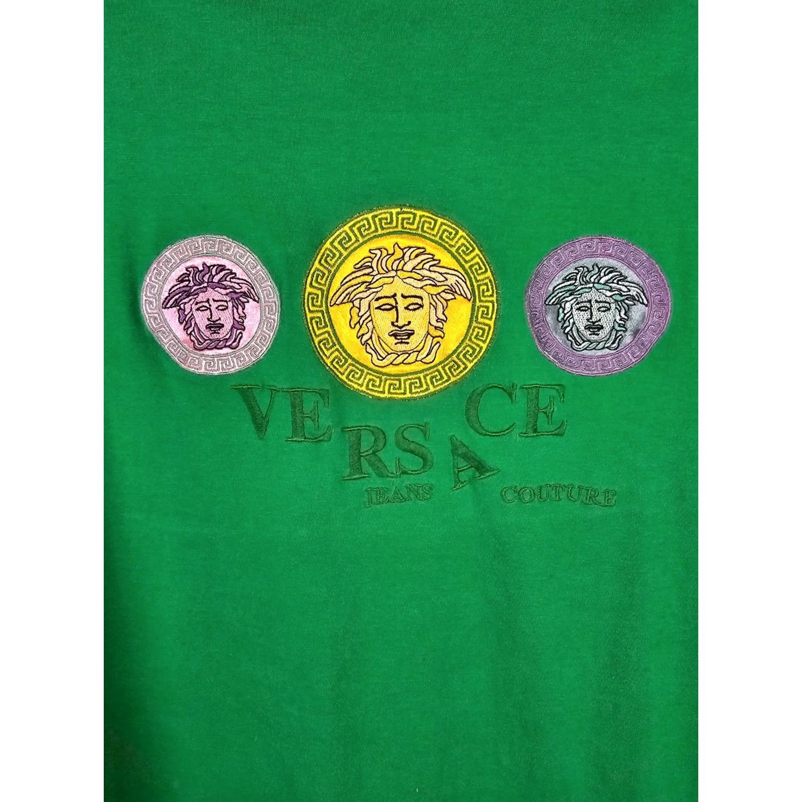 Versace Jeans Couture VINTAGE Versace Jeans Couture GREEN T-SHIRT Large Made In Italy Shirt Mens Size US L / EU 52-54 / 3 - 2 Thumbnail