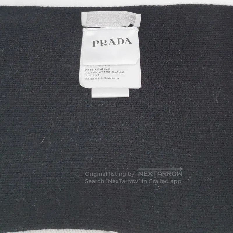 Prada Prada Logo Fringed Double-Sided Scarf. Size ONE SIZE - 3 Thumbnail