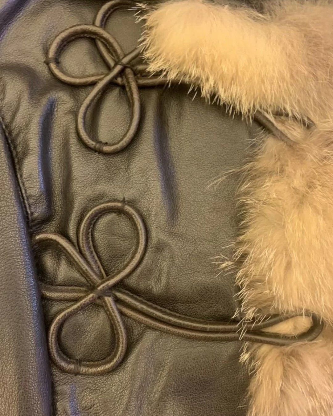 Roberto Cavalli REX RABBIT FUR NAPOLEON LEATHER JACKET Size S / US 4 / IT 40 - 3 Thumbnail
