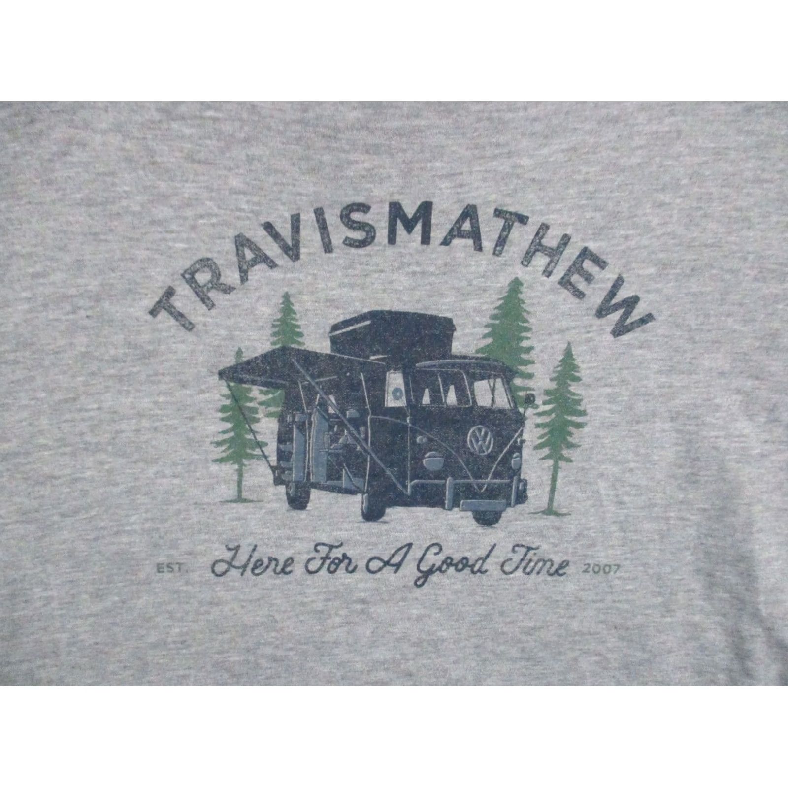 TravisMathew Travis Mathew Shirt Medium Men Gray Logo Crew Neck Here For A Good Time Size US M / EU 48-50 / 2 - 2 Thumbnail