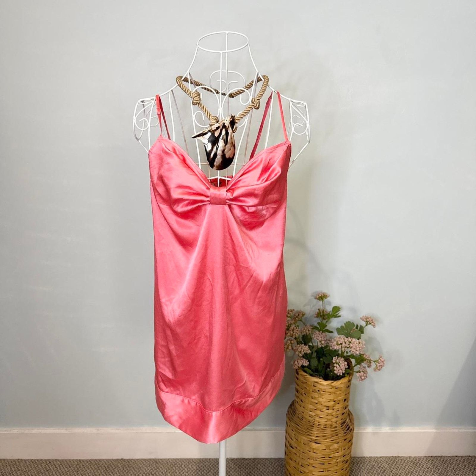 Victoria's Secret Vintage y2k hot pink slip dress Size S / US 4 / IT 40 - 2 Thumbnail