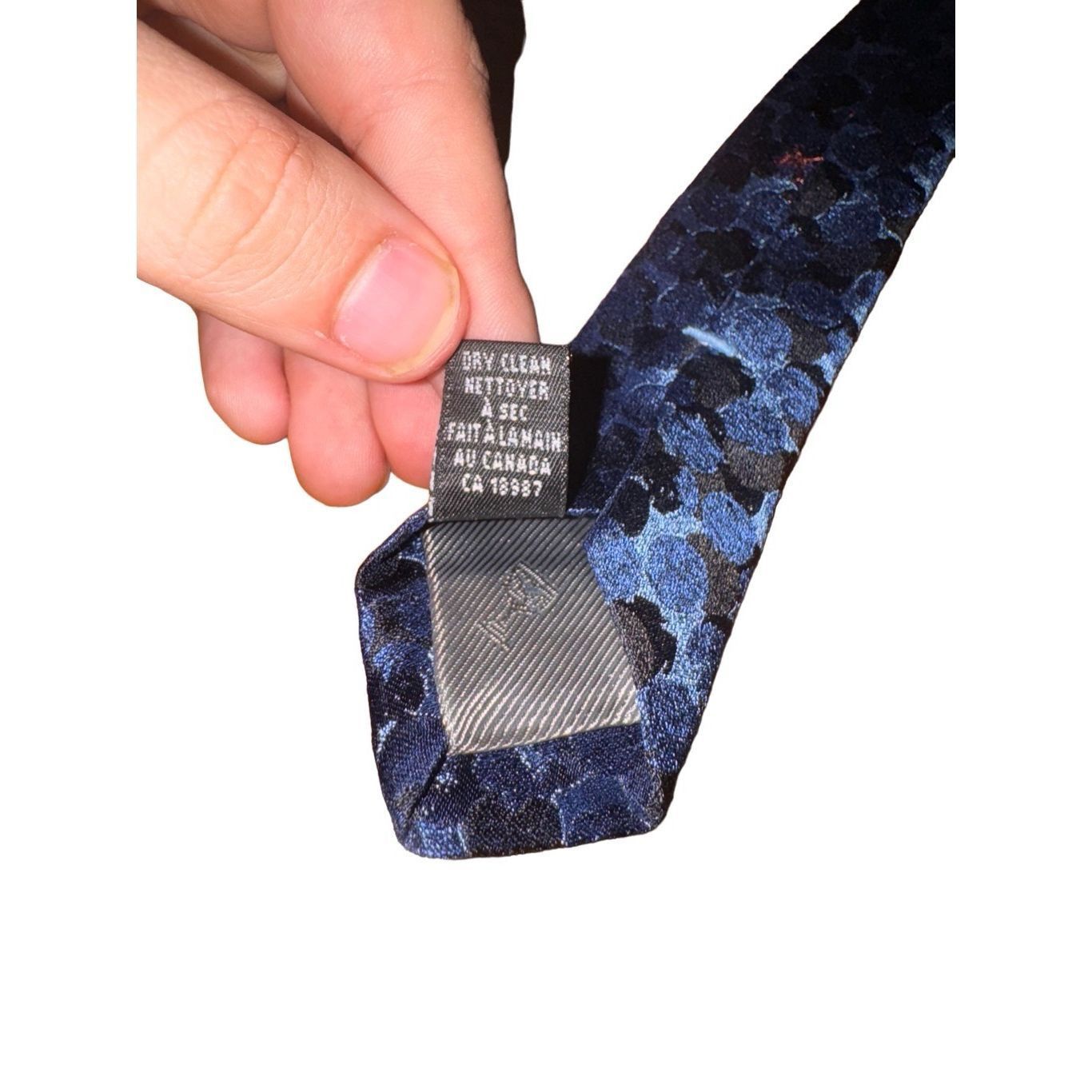 Other Dion 1967 Neckwear Navy Abstract 100% Silk Handmade Tie Size ONE SIZE - 6 Thumbnail