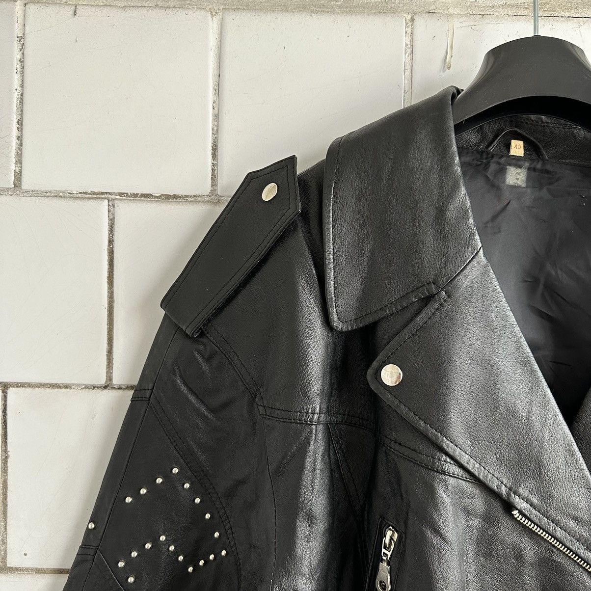 Japanese Brand × Vintage Vintage Japanese Style Moto Leather Jacket Style USA Y2K 90s Size S / US 4 / IT 40 - 4 Thumbnail