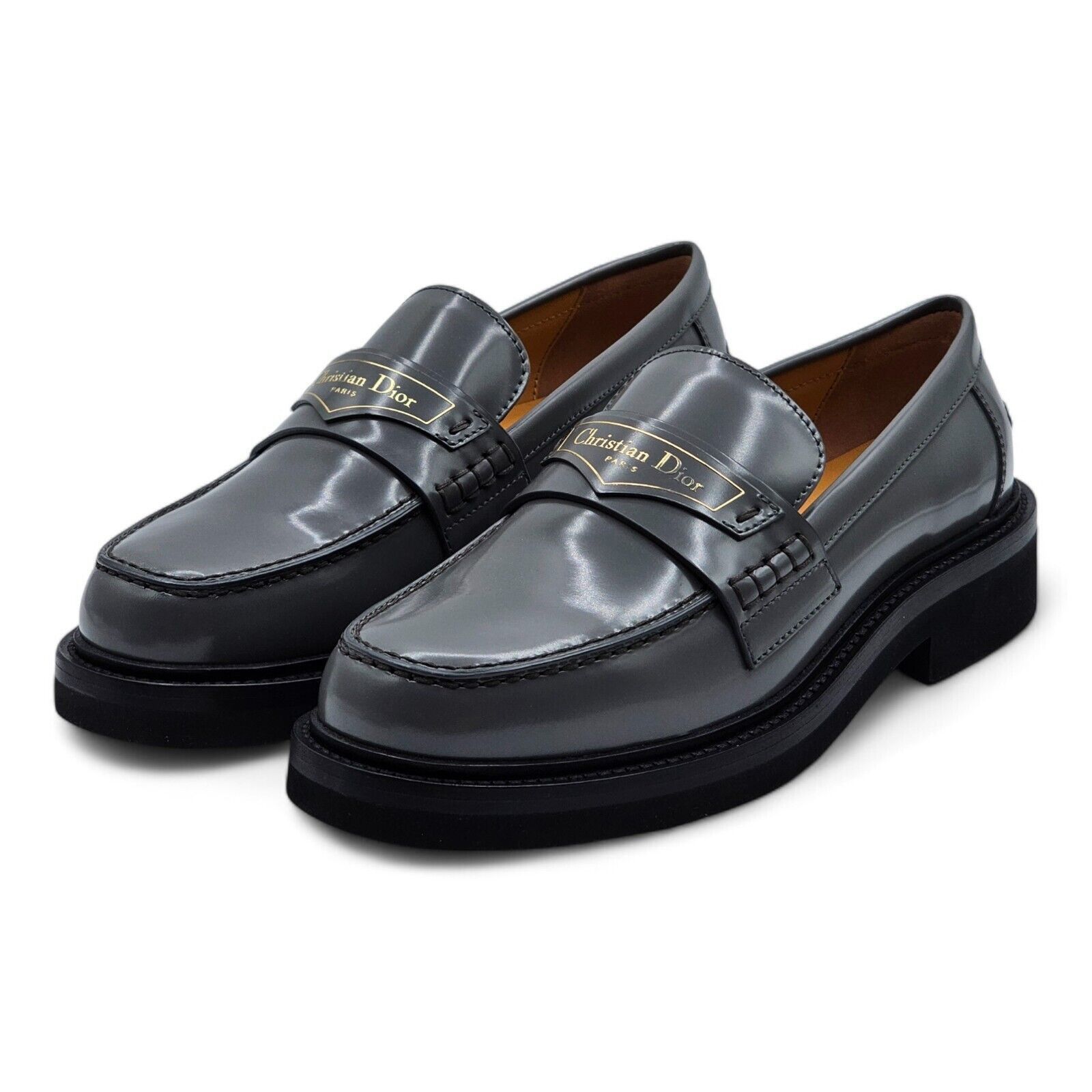 Dior Dior Boy Loafers Shoes - Brushed Leather - Gray - 36 $1120 Size US 6 / IT 36 - 1 Thumbnail
