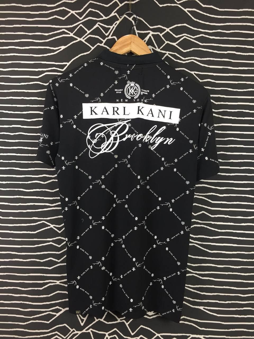 Karl Kani Vtg Karl Kani Golf Brooklyn Patterned Polo Tee Size US M / EU 48-50 / 2 - 2 Thumbnail