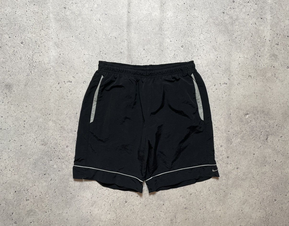 Nike × Vintage Vintage Nylon Nike Swoosh Logo Drill Y2K Shorts Size US 34 / EU 50 - 1 Thumbnail