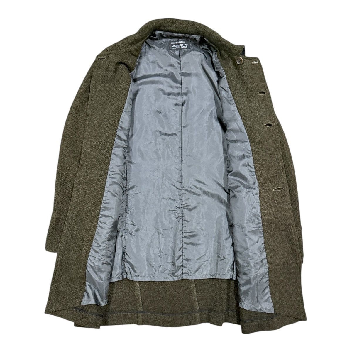 If Six Was Nine Vtg🔥Qua-Drille Salt & papper Buttoned Trench Coat Jacket Size US M / EU 48-50 / 2 - 2 Thumbnail