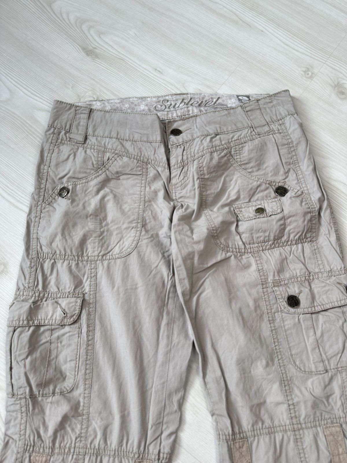 14th Addiction × Japanese Brand Vintage Y2k Cargo Baggy Pants Womens Streetwear Size 32" / US 10 / IT 46 - 2 Thumbnail