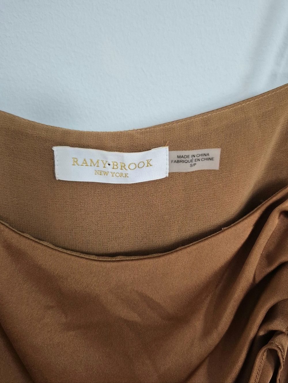 Ramy Brook Chrissy Copper Satin Asymmetrical Chain Strap Tank Party Size S / US 4 / IT 40 - 8 Thumbnail