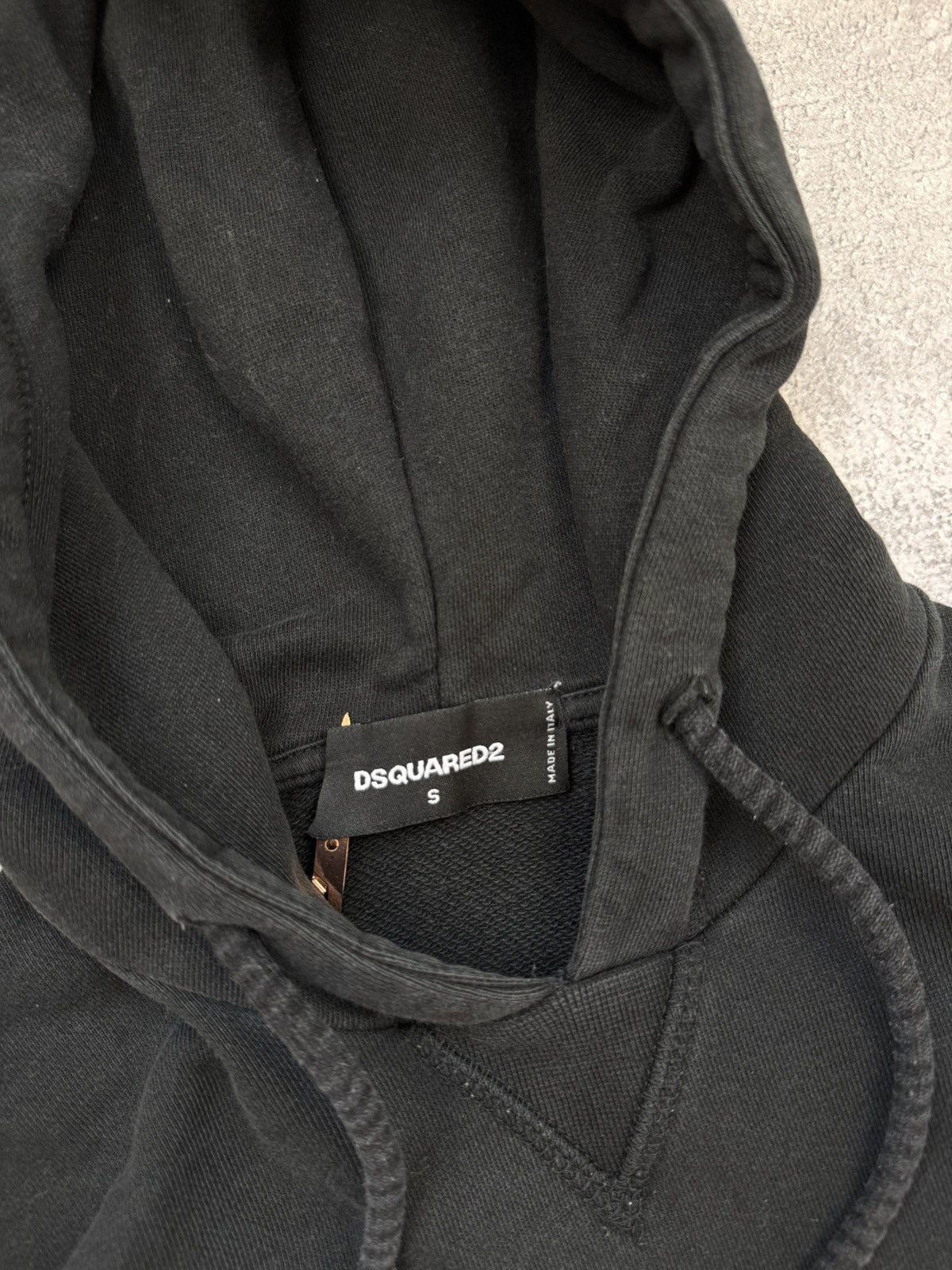 Dsquared2 Dsquared2 Big Logo Black Hoodie Y2K Made In Italy Rare Size US S / EU 44-46 / 1 - 9 Thumbnail