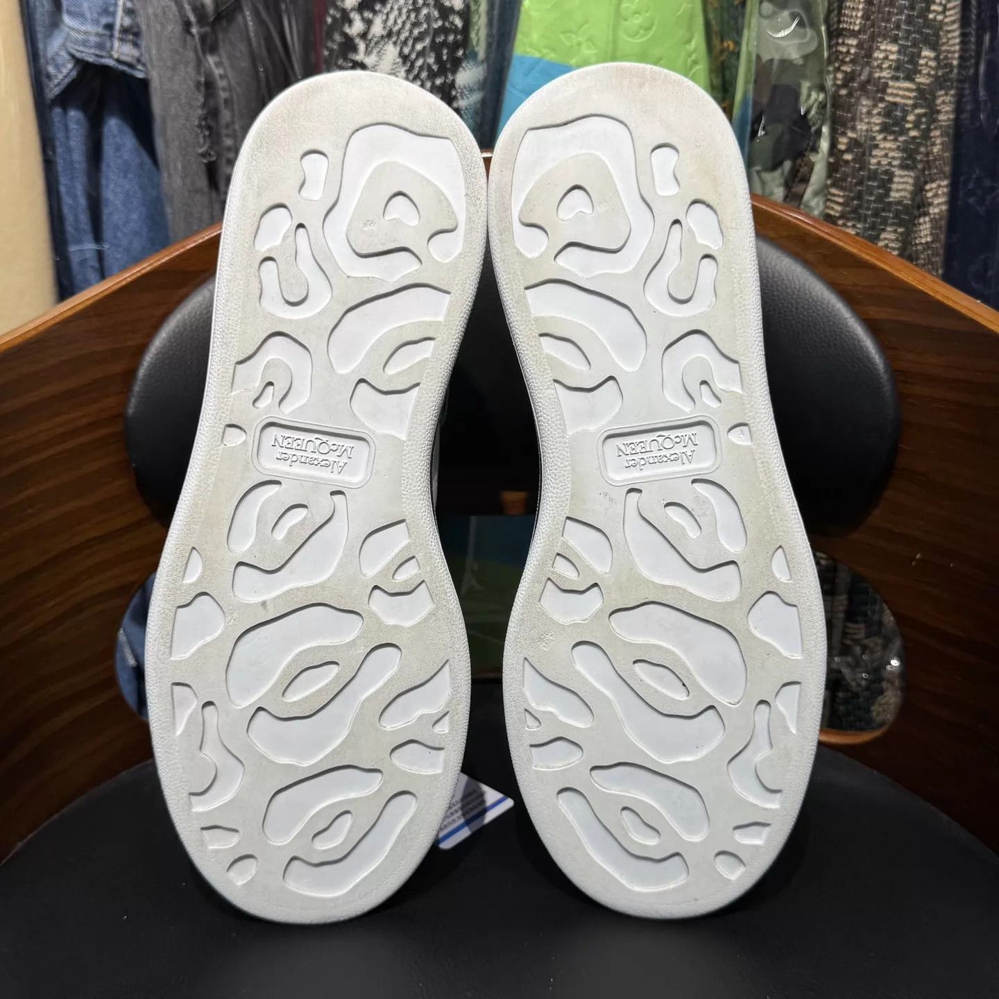 Alexander McQueen McQueen white graffiti distressed trainers 39 98 new Size US 6 / EU 39 - 6 Thumbnail