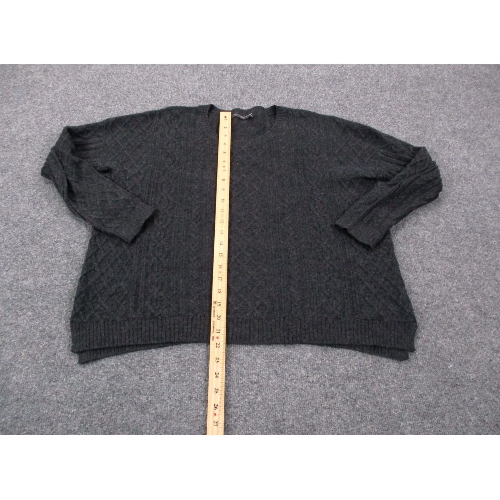 Vintage Peruvian Connection Sweater Women M Oversized Royal Alpaca Cable Knit Fisherman Size M / US 6-8 / IT 42-44 - 4 Thumbnail