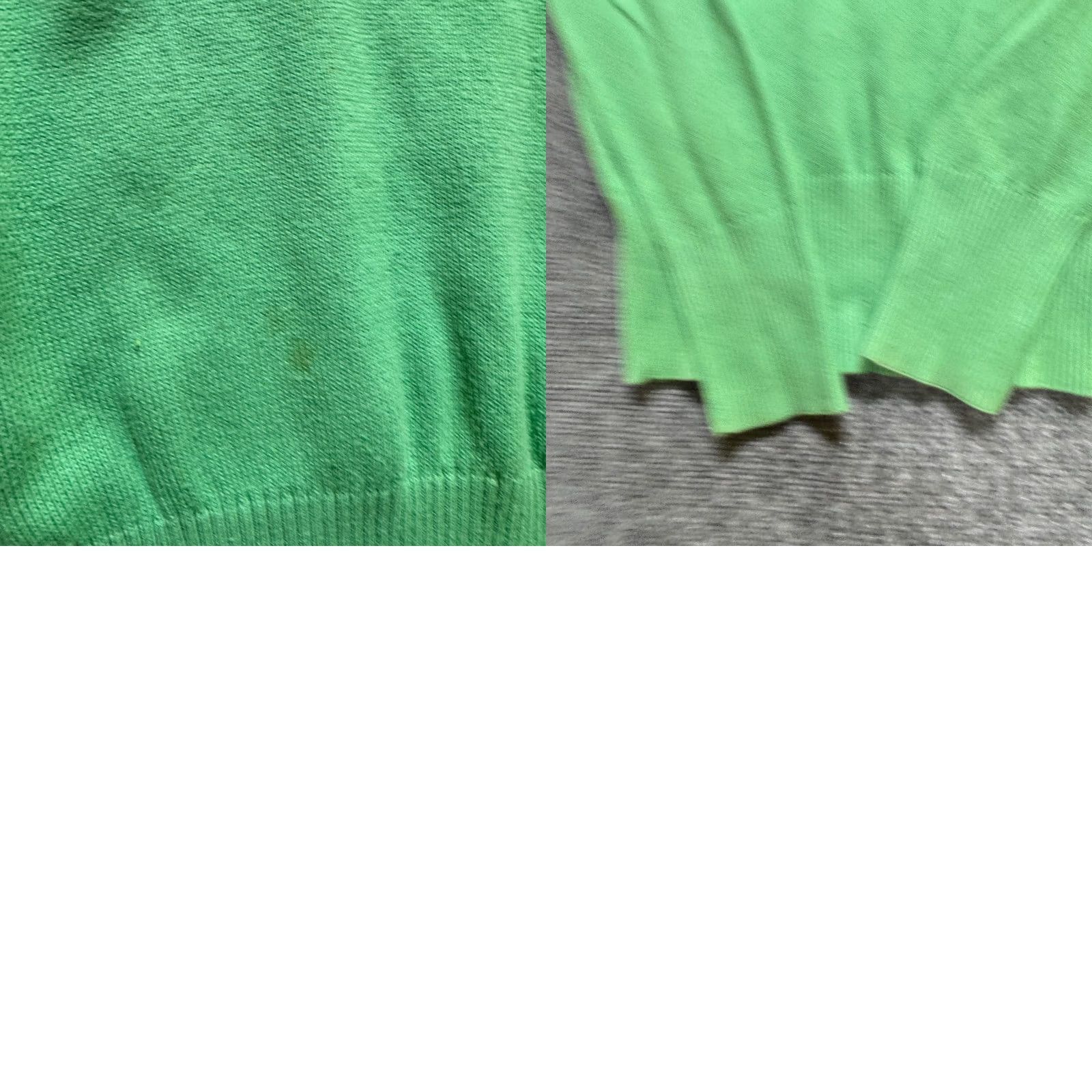 Vintage Lacoste Women's V Neck Sweater Pullover Size M Green Long Sleeve Cotton Pullover, Distressing/Fade (Pre-owned) Green Womens M Size M / US 6-8 / IT 42-44 - 8 Thumbnail