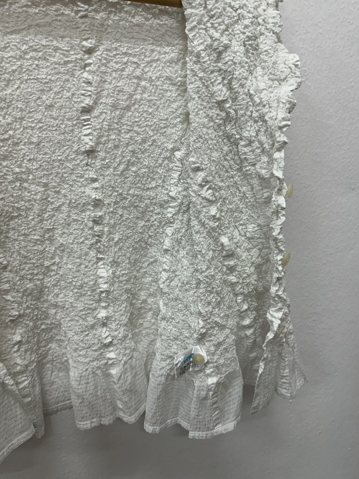 Pleats Please Issey Miyake Issey Miyake Me Frilled Jacket White Cotton/Polyester Japan Size US S / EU 44-46 / 1 - 15 Thumbnail