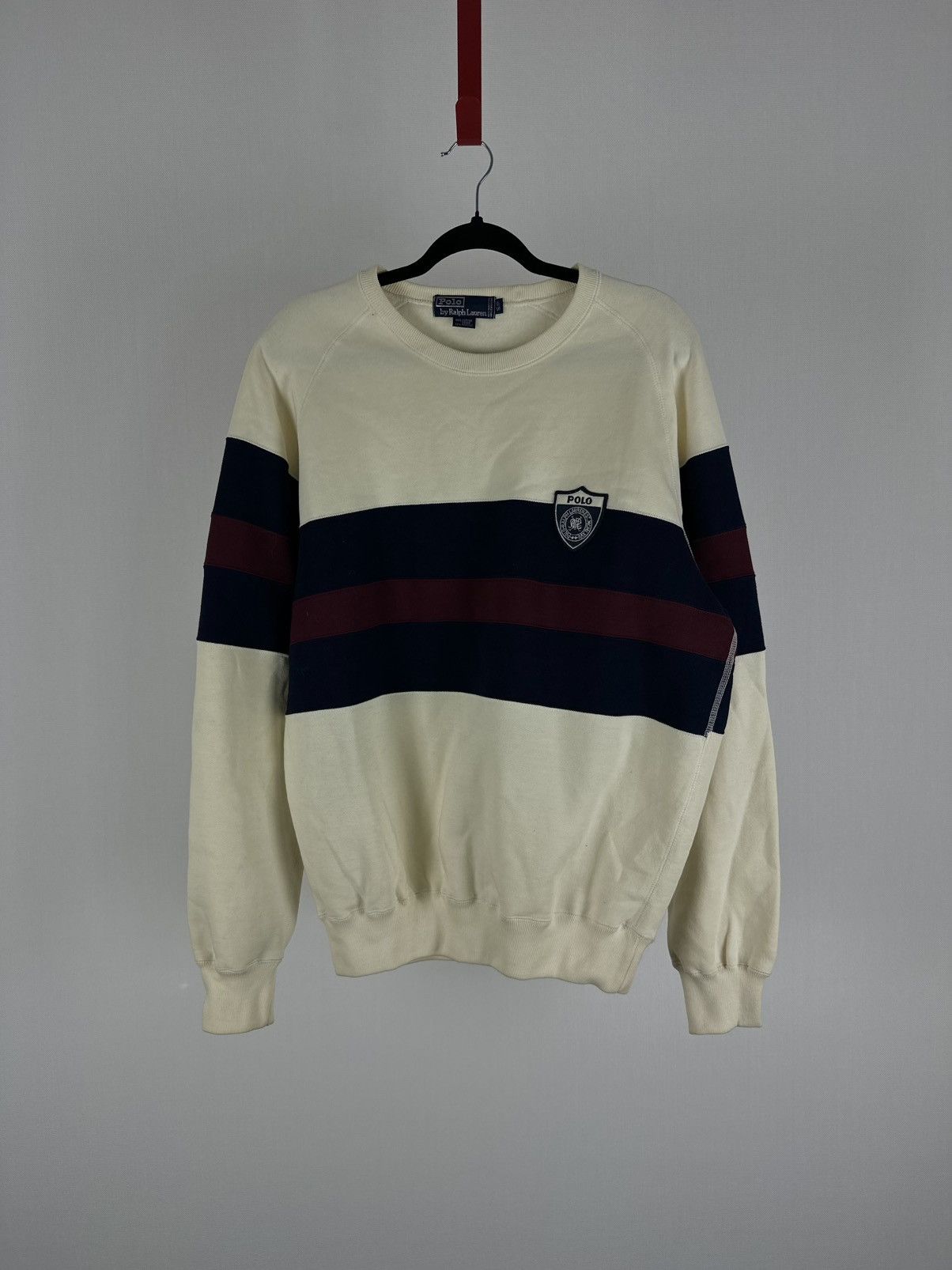 Polo Ralph Lauren Ralph Lauren Round Neck Sweatshirt with Shield Stripe 1990s Size US S / EU 44-46 / 1 - 2 Thumbnail