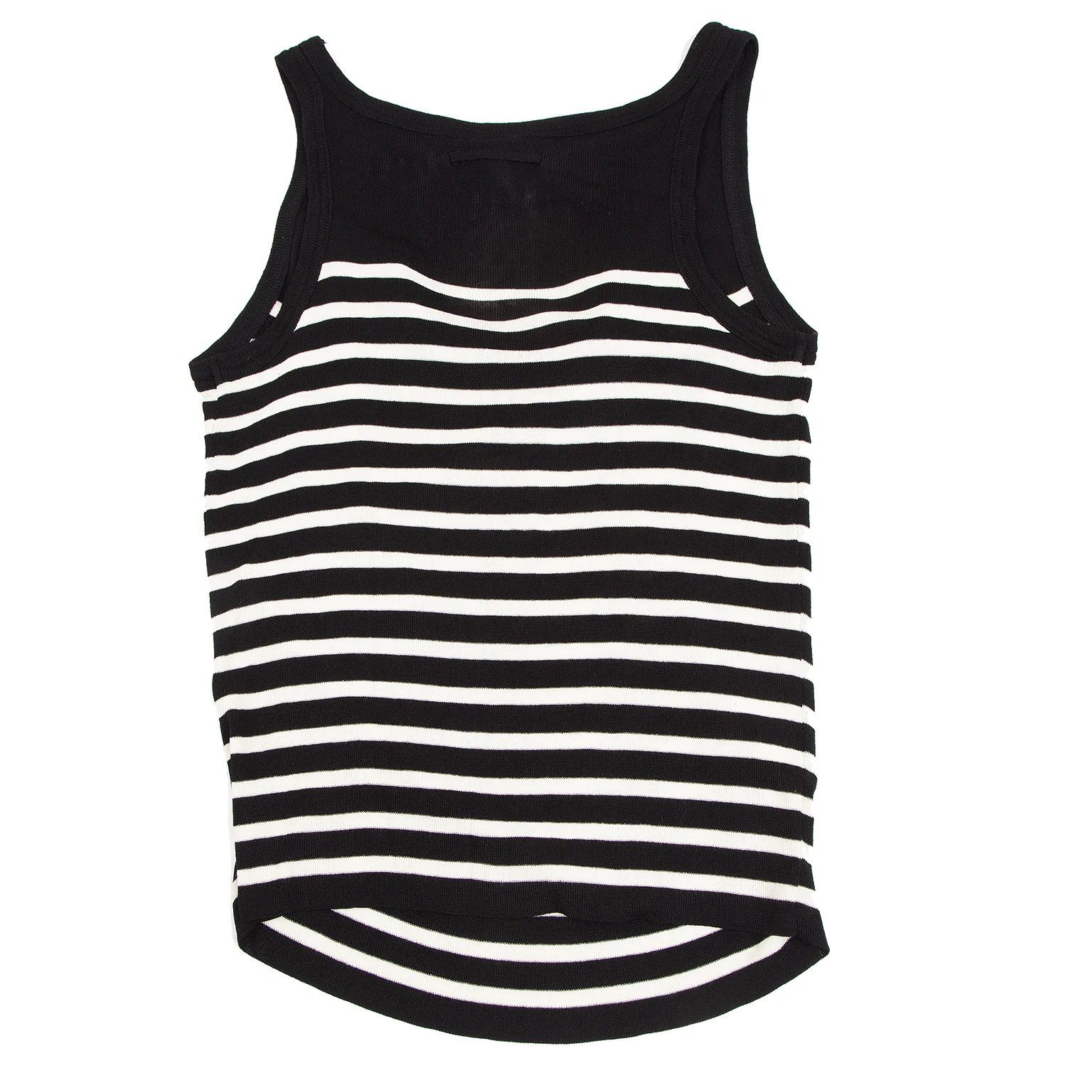 Jean Paul Gaultier Black and White Striped Sleeveless Knit Draped Top Size US M / EU 48-50 / 2 - 8 Thumbnail