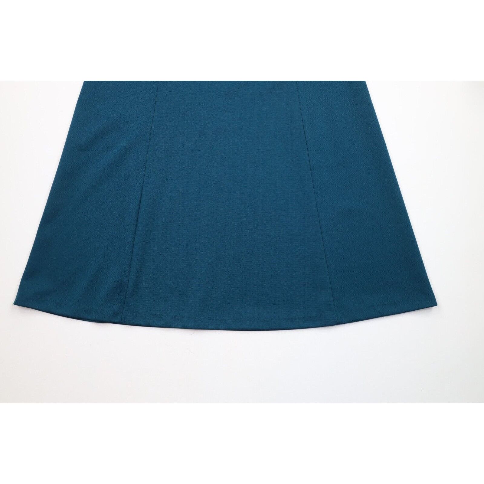 Vintage Vintage 70s Streetwear Blank Knit Long Skirt Teal Size 38" / US 16 / IT 52 - 4 Thumbnail