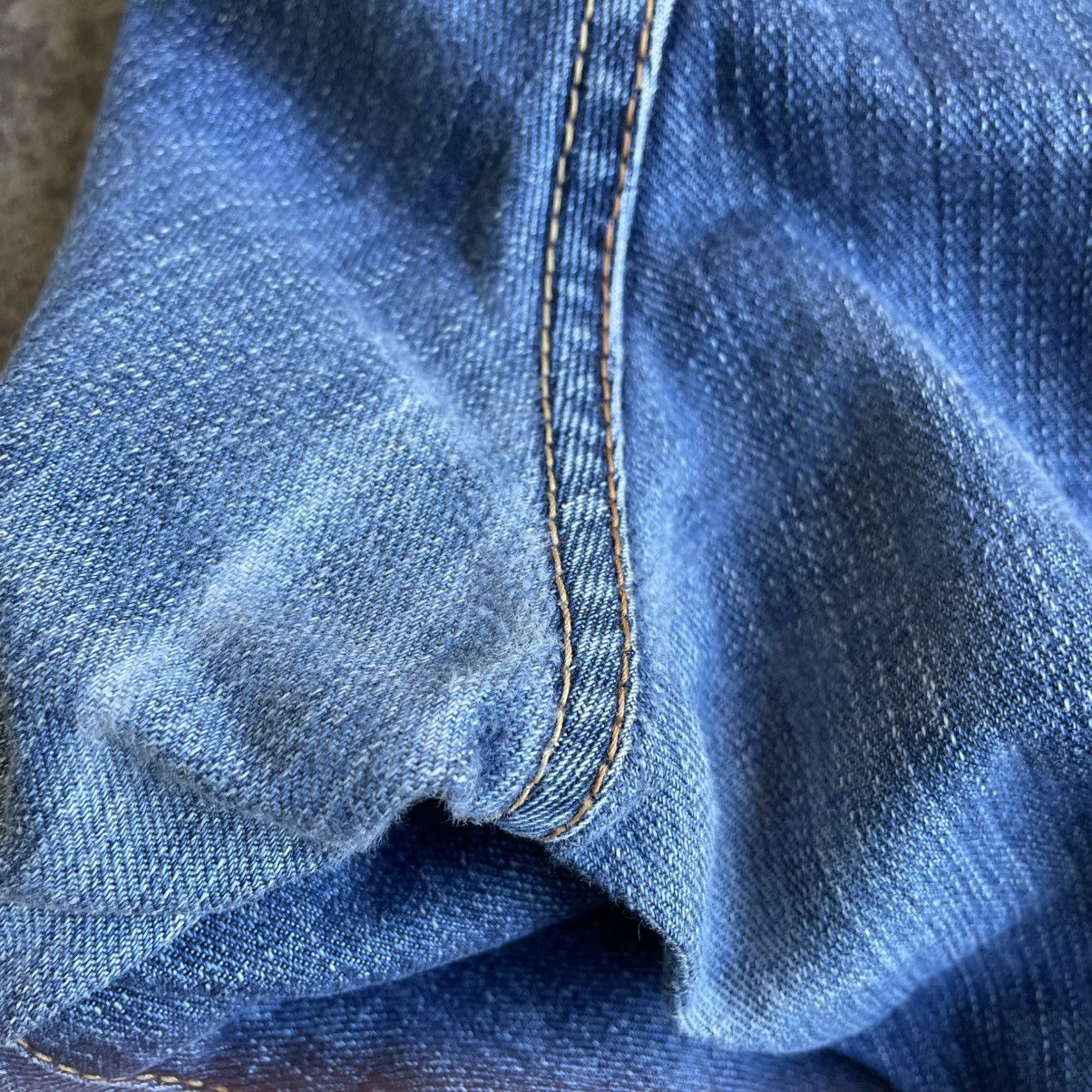 Edwin 🔥Vintage Edwin 404 Washed Ripped Distress Denim Jeans Size US 32 / EU 48 - 13 Thumbnail