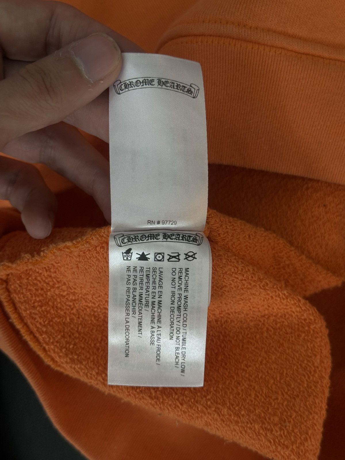 Chrome Hearts × Matty Boy Chrome Hearts Orange “LINK” Matty Boy Hoodie Size L Size US L / EU 52-54 / 3 - 16 Thumbnail