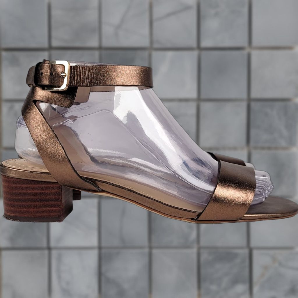 Lands' End Lands End Sandals Women Leather Block Heel 1.5" Ankle Strap Open Toe Brown Casual Shoes 8B Size US 8 / IT 38 - 1 Thumbnail