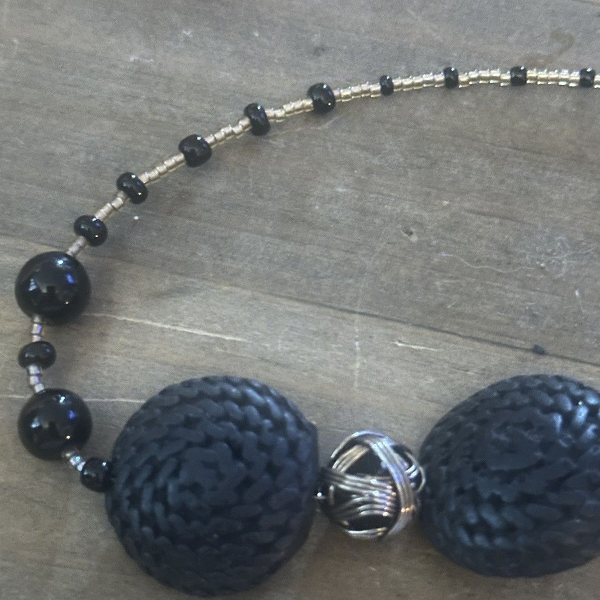 Vintage Vintage chunky basketweave bead necklace Size ONE SIZE - 4 Thumbnail
