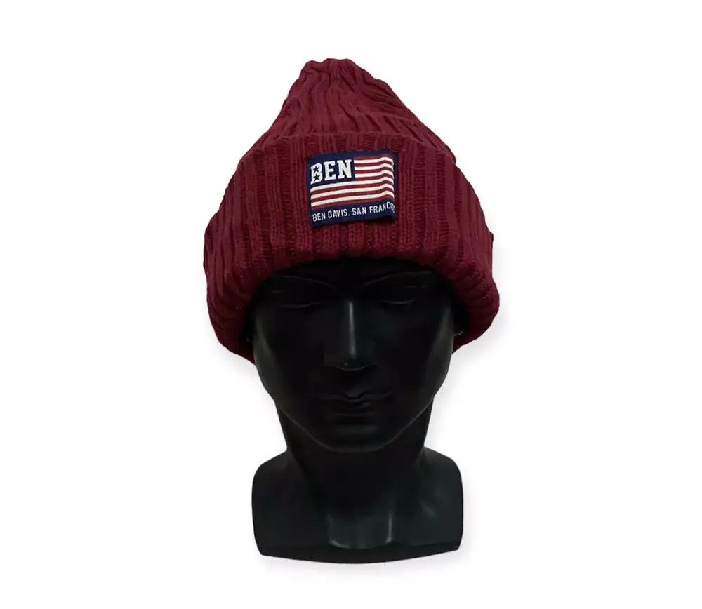 Ben Davis × Vintage Ben Davis Small Logo American Flag Beanie Hat Size ONE SIZE - 1 Thumbnail